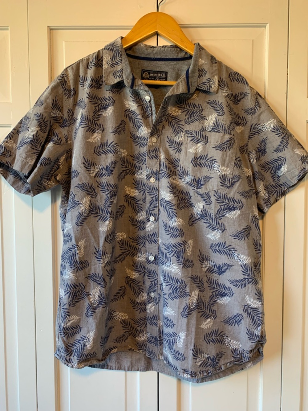 American Rag Button-Down Shirt with Tropical Flair